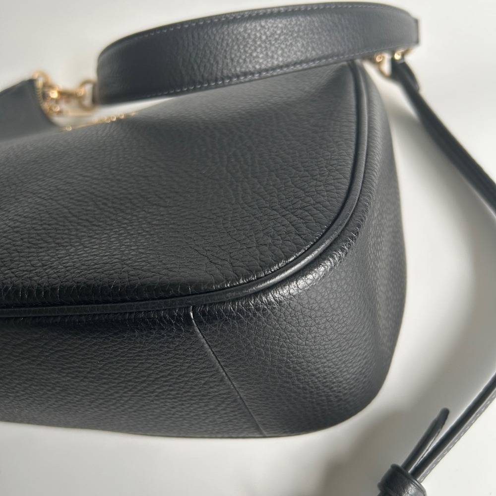 Coach Teri Hobo Black Pebbled Leather Shoulder Bag Excellent - Picture 5 of 11